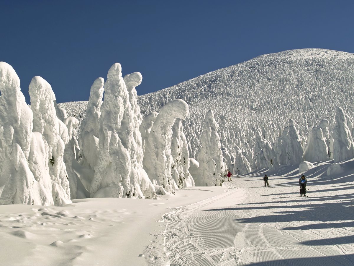 Zao Onsen hot spring and ski resort, mountains of Japan’s Yamagata Prefecture